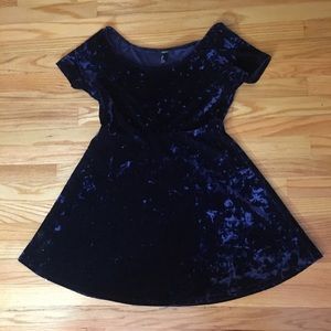 Forever 21 blue velvet dress